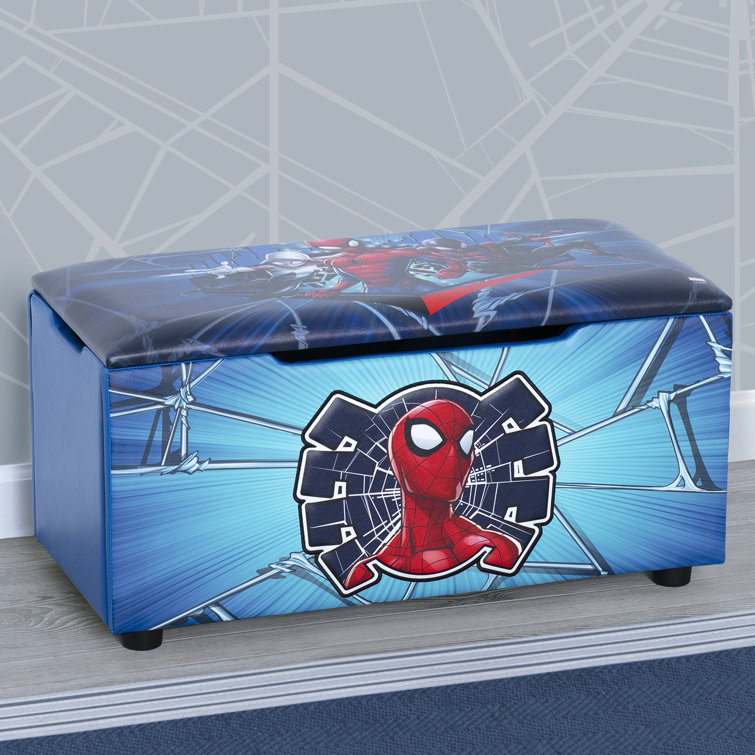 Delta Children SpiderMan Upholstered Toy Box/Bench With Lid By Delta